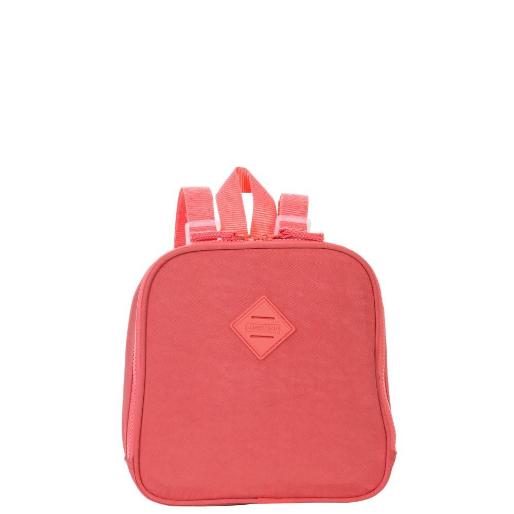 Lancheira Grande Sestini Lunch Crinkle Laranja - Apricot