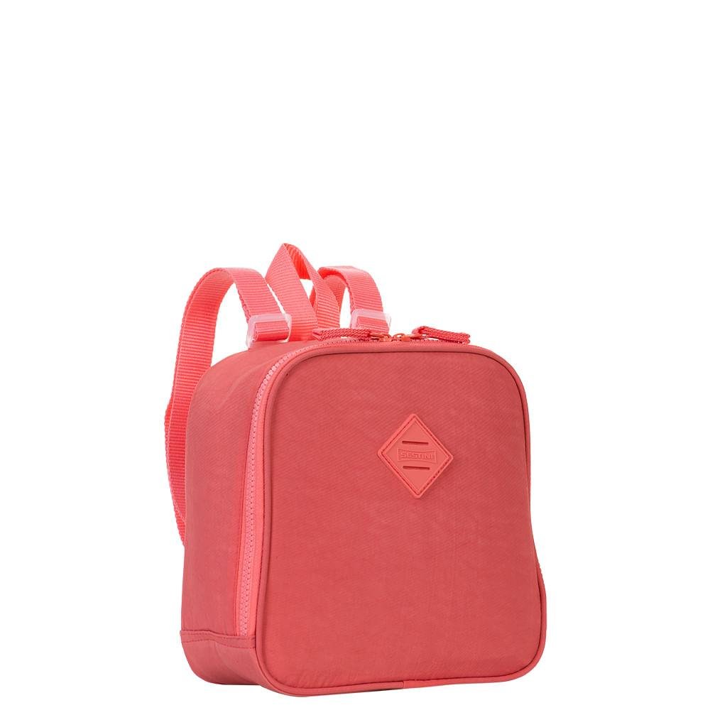 Lancheira Grande Sestini Lunch Crinkle Laranja - Apricot Laranja 3