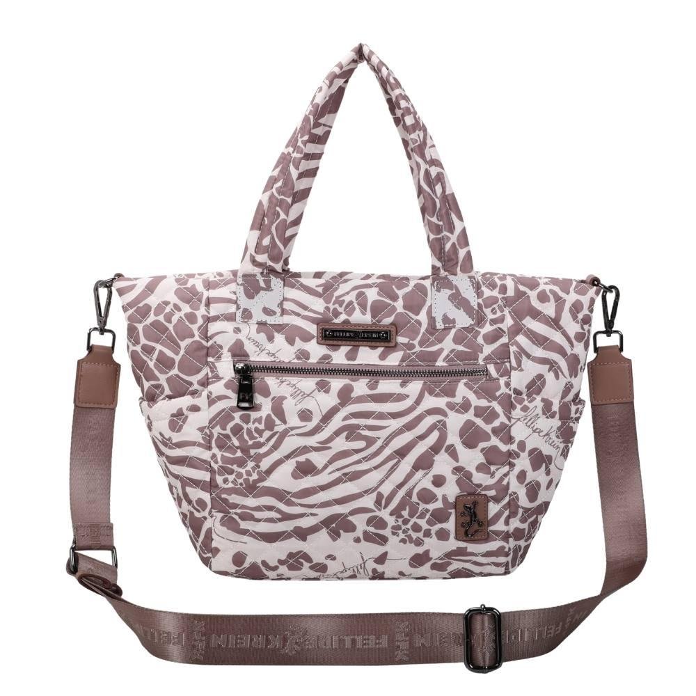 Bolsa Satchel Grande Fellipe Krein Ss23 Matelassê Casual Fk637 Bege - Nude Bege 2