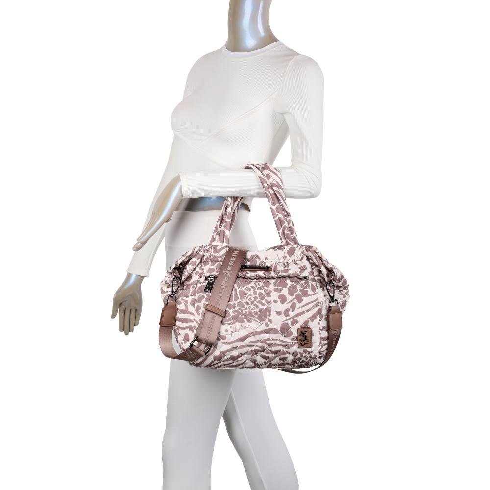 Bolsa Satchel Grande Fellipe Krein Ss23 Matelassê Casual Fk637 Bege - Nude Bege 6