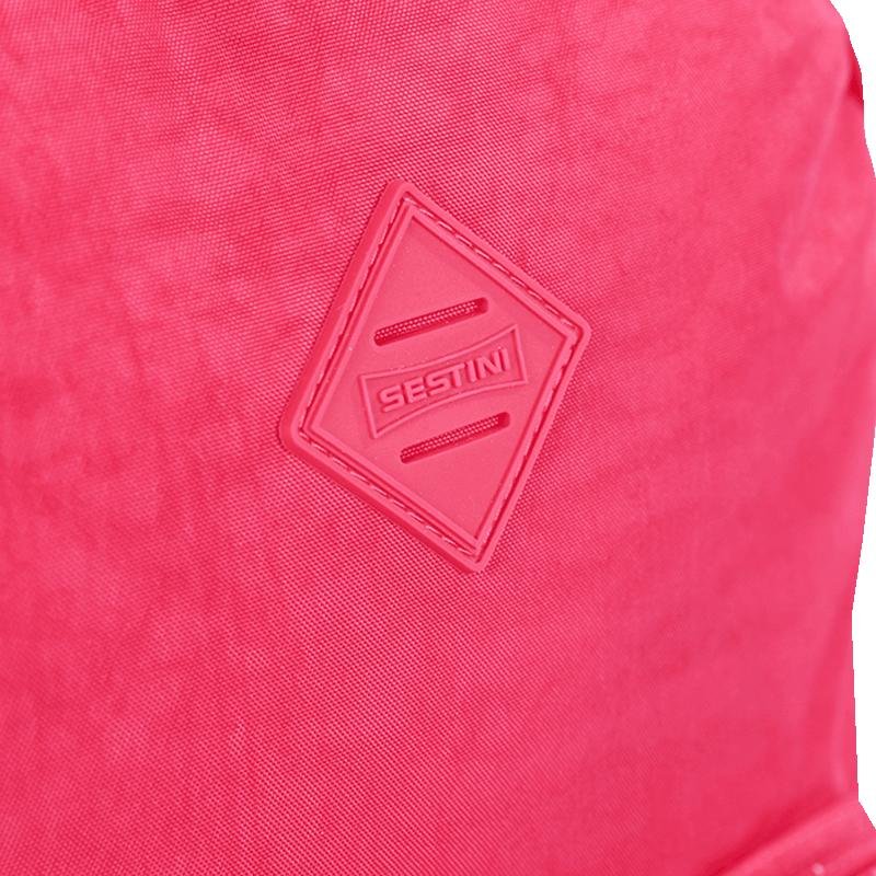 Mochila 2 Compartimentos Sestini College Crinkle 3 Rosa - Pink Rosa 6