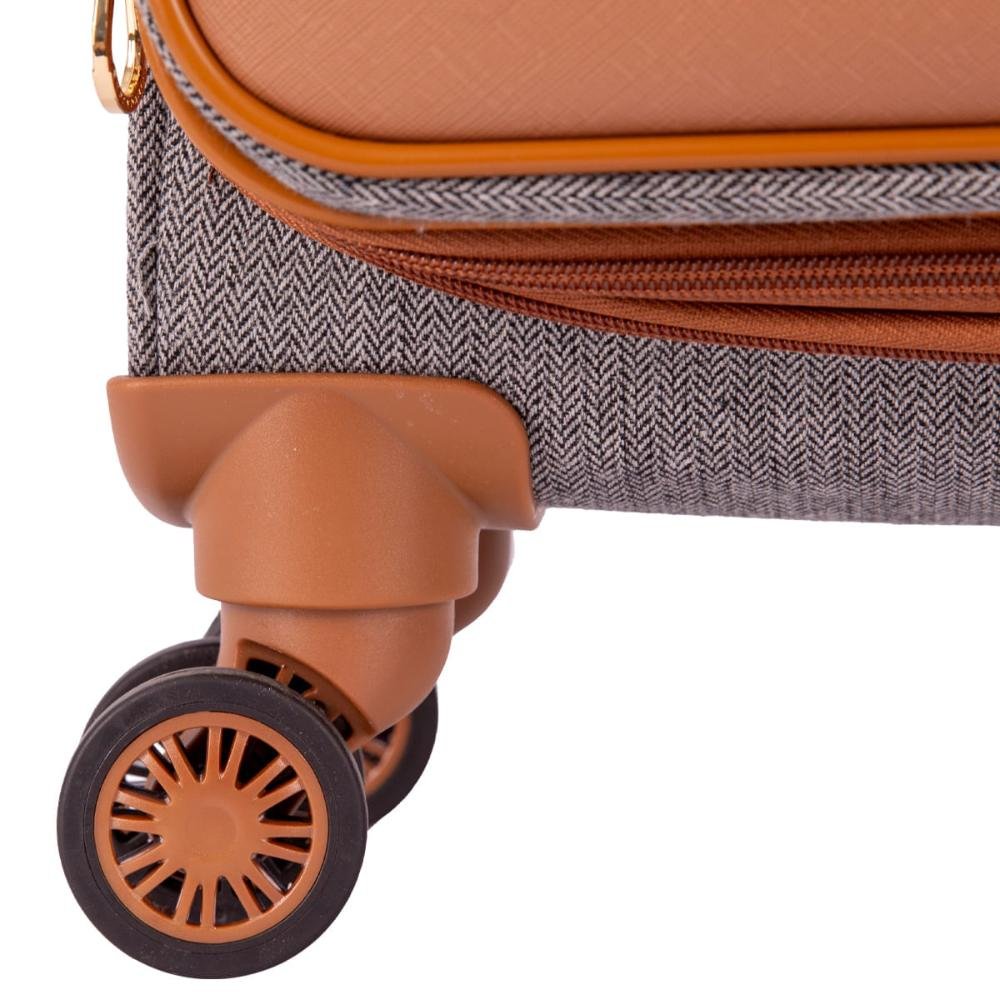 Mala de Viagem Bordo com Rodas 360° Royale - Cinza Cinza 9