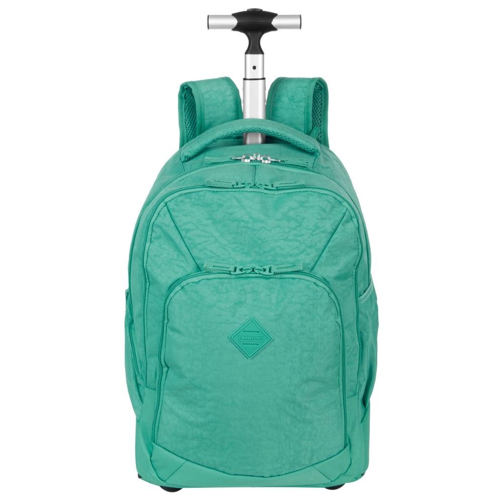 Mochila Carrinho 2 Compartimentos Sestini Rolling Grande Crinkle - Verde Jade Verde 1