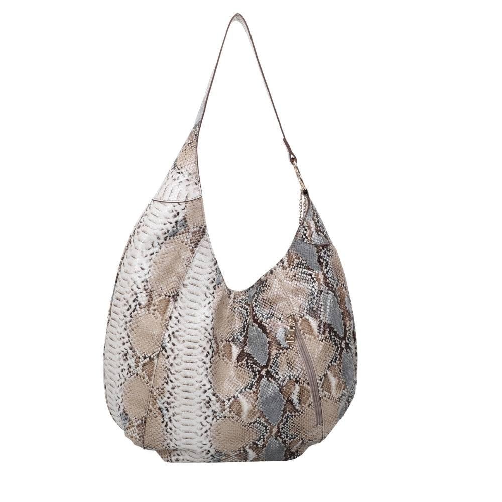 Bolsa Hobo Média Fellipe Krein Ss23 Snake Fk 600 - Azul Bege 3