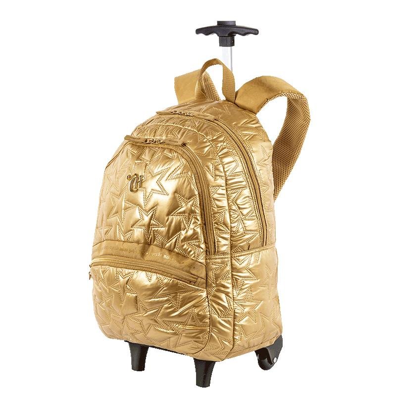 Mochila Carrinho Externo Capricho Estrelas - Dourado Dourado 3