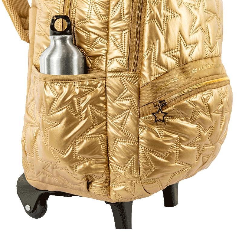 Mochila Carrinho Externo Capricho Estrelas - Dourado Dourado 5