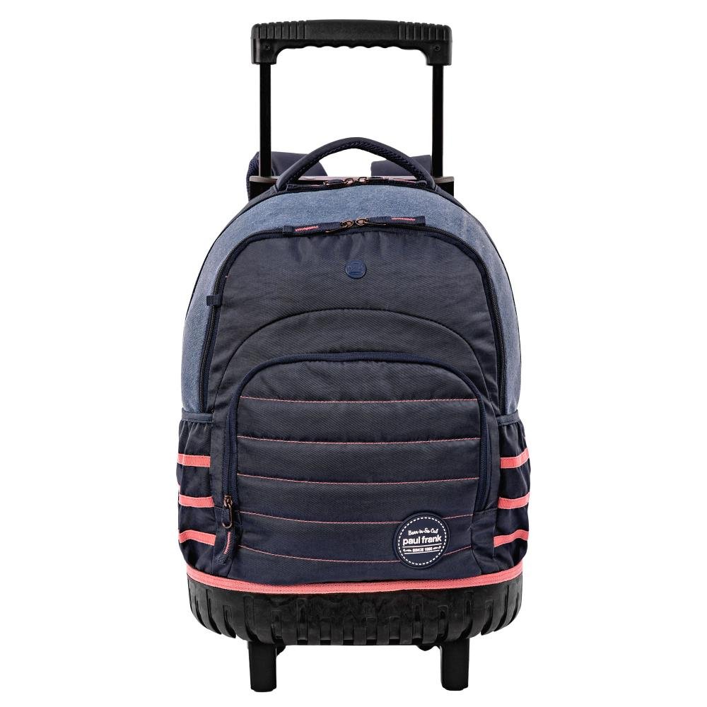 Mochila Carrinho Externo Paul Frank World - Jeans Azul 1