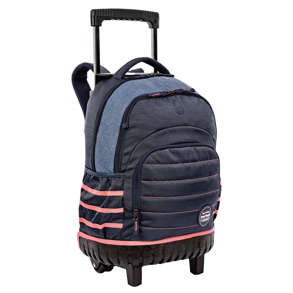Mochila Carrinho Externo Paul Frank World - Jeans Azul 2