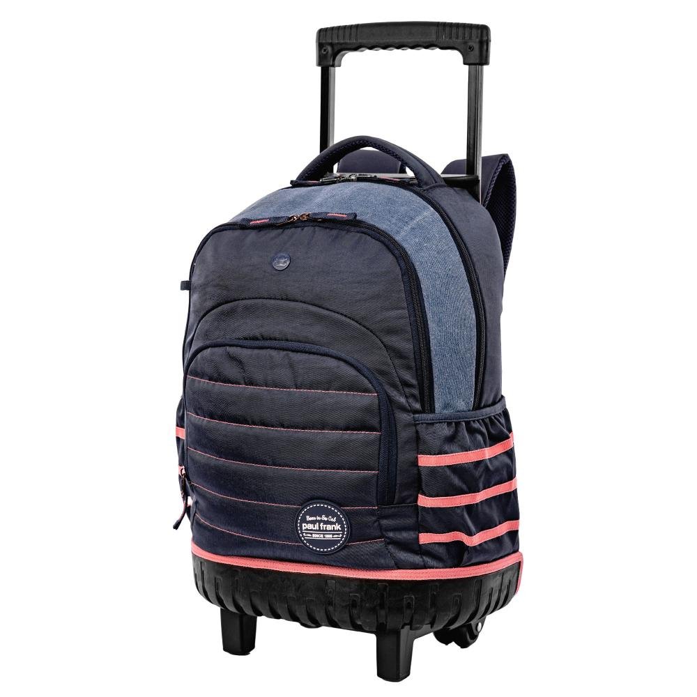 Mochila Carrinho Externo Paul Frank World - Jeans Azul 3