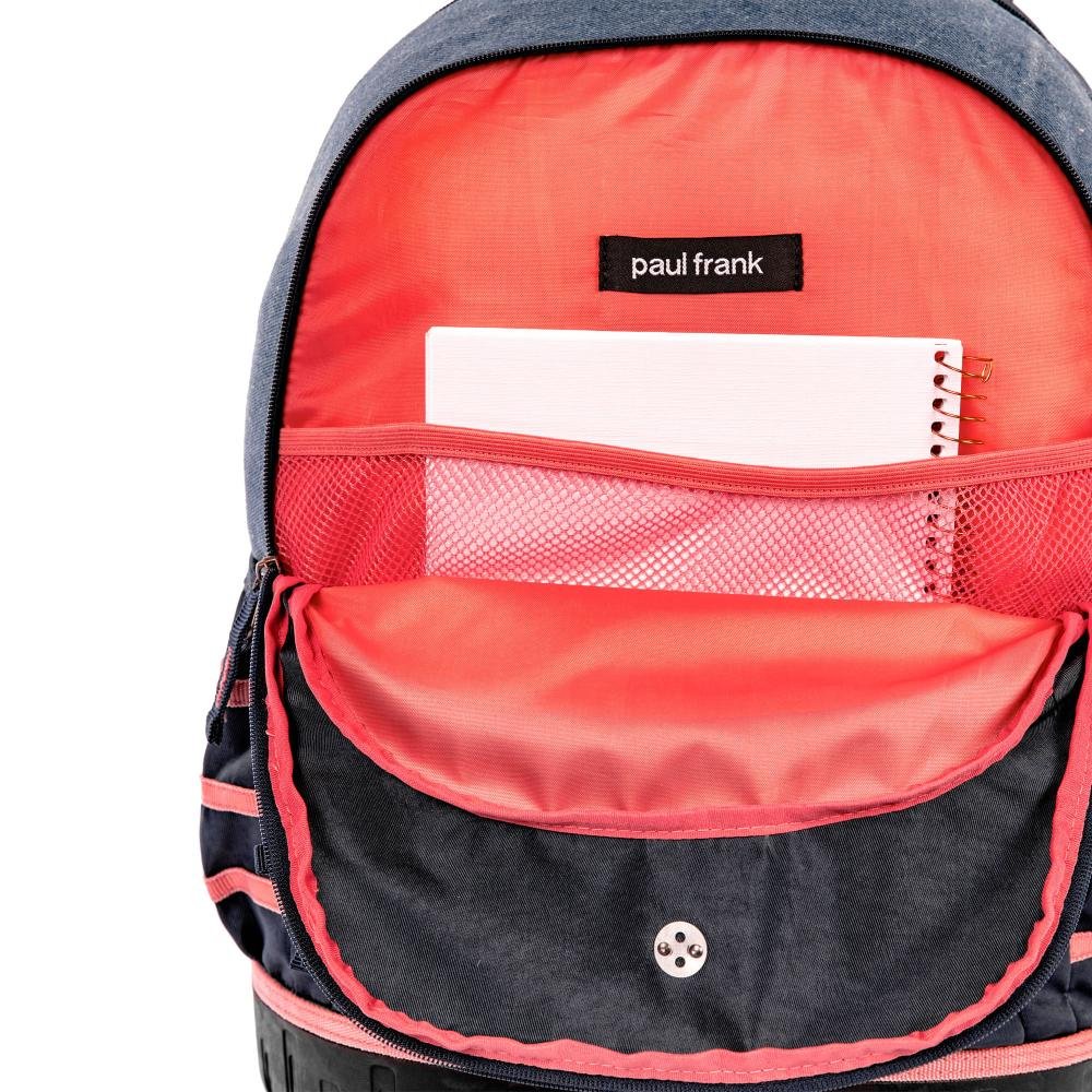 Mochila Carrinho Externo Paul Frank World - Jeans Azul 5