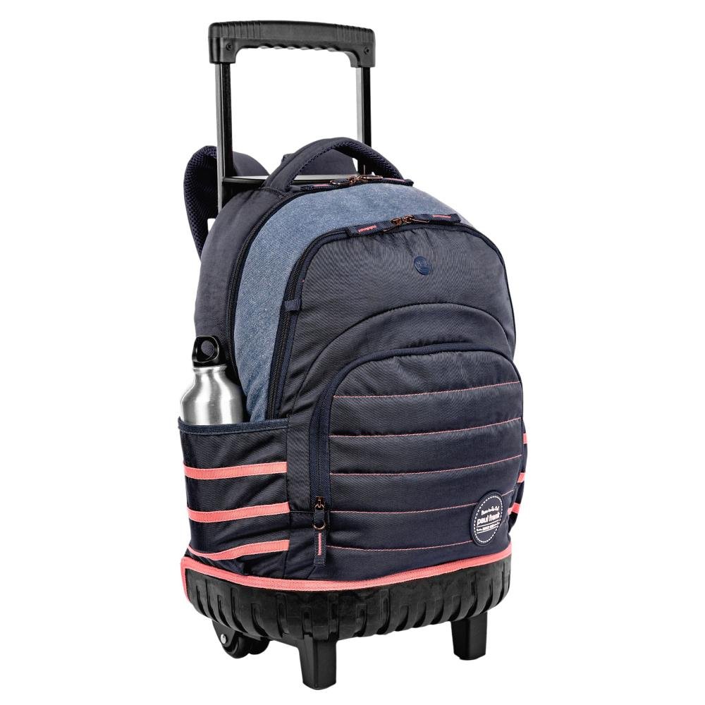 Mochila Carrinho Externo Paul Frank World - Jeans Azul 7
