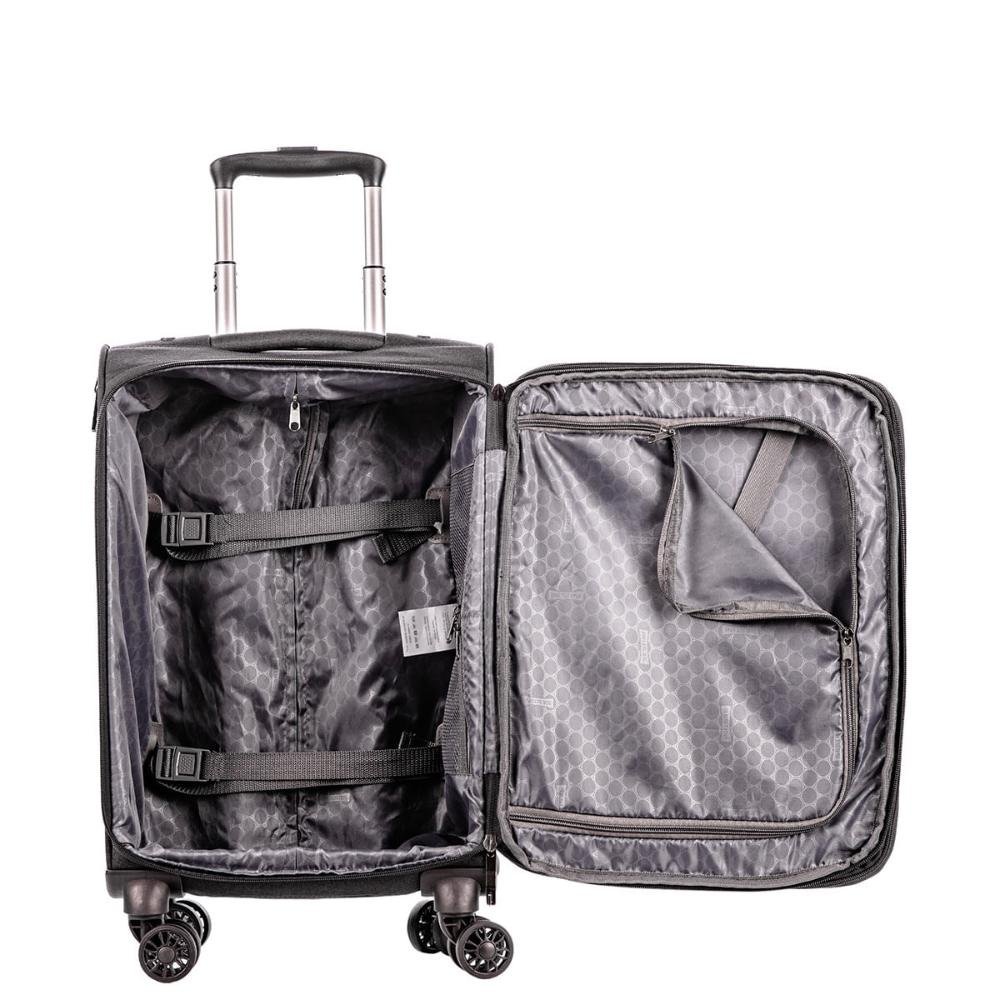 Mala de Viagem Bordo com Rodas 360º Ultralight Hug 2T - Cinza Grafite Cinza 7