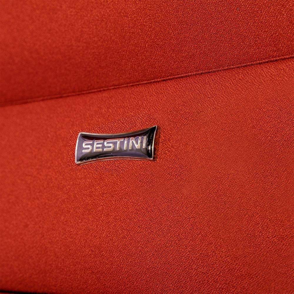 Mala de Viagem Grande Sestini Ultralight Plus  com Rodas 360°, Zíper Expansível  e Cadeado Laranja - Telha Laranja 10