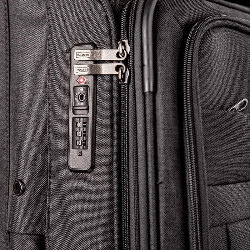 Mala de Viagem Média com Rodas 360° Ultralight Hug 2T - Cinza Grafite Cinza 5