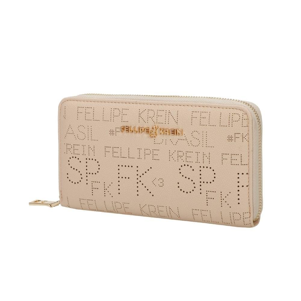 Carteira Ziper Grande Fellipe Krein Ss23 Fk652 - Nude Bege 5