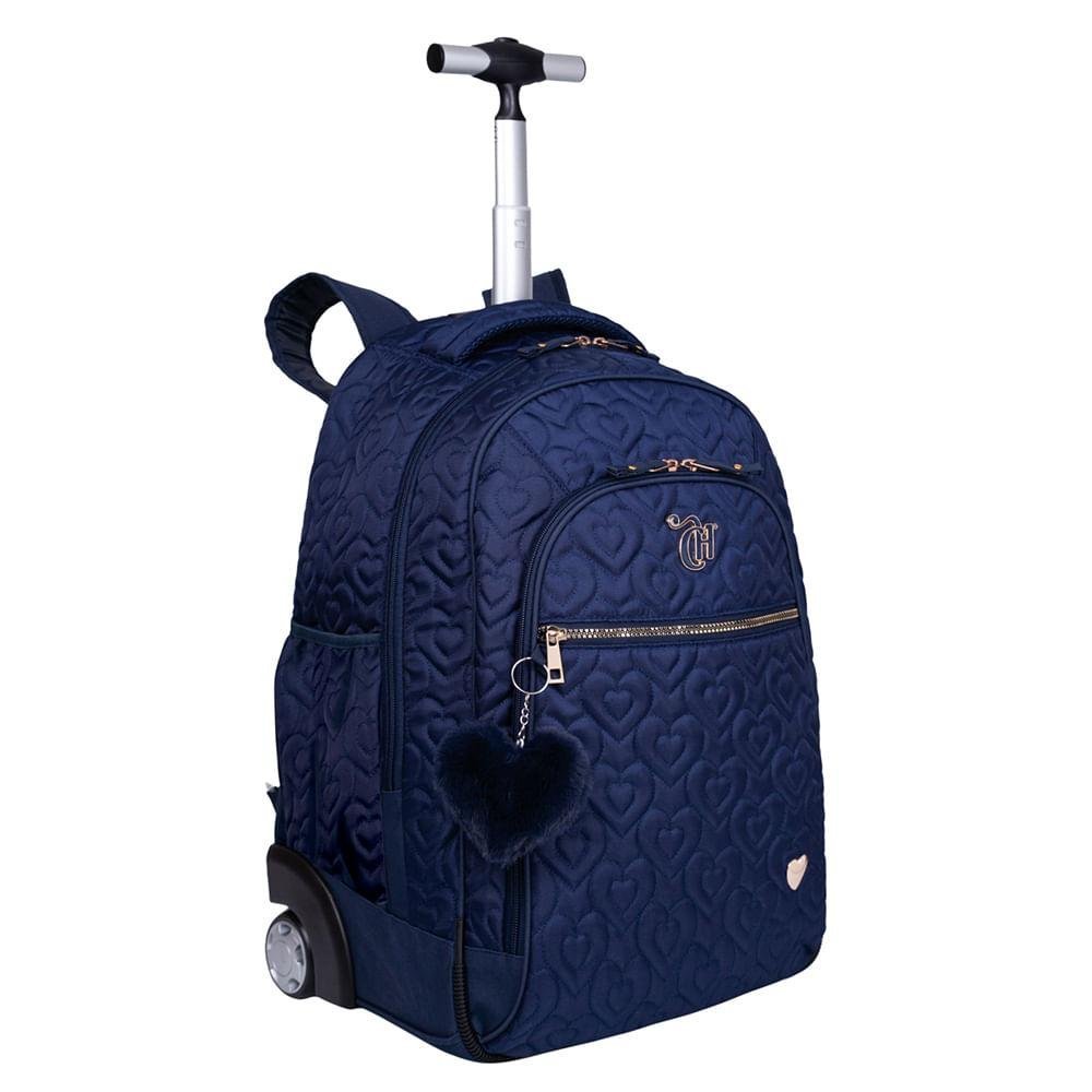Mochila Carrinho Grande Capricho Crush Azul Marinho Azul 4