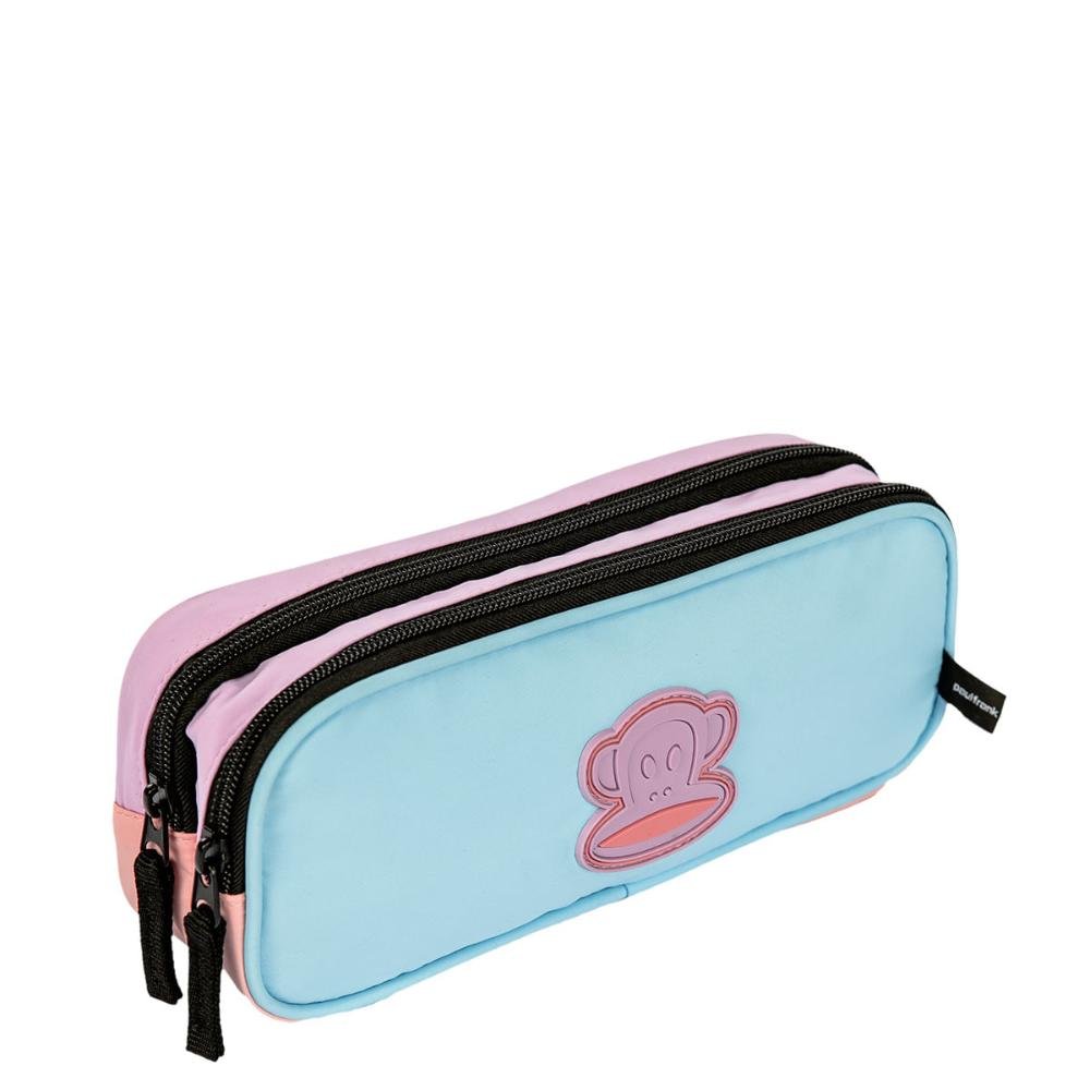 Estojo 2 Compartimentos Paul Frank Authentic - Color Fun Azul 2