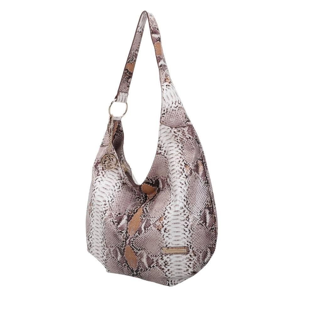 Bolsa Hobo Média Fellipe Krein Ss23 Snake Fk 600 - Marrom Marrom 2