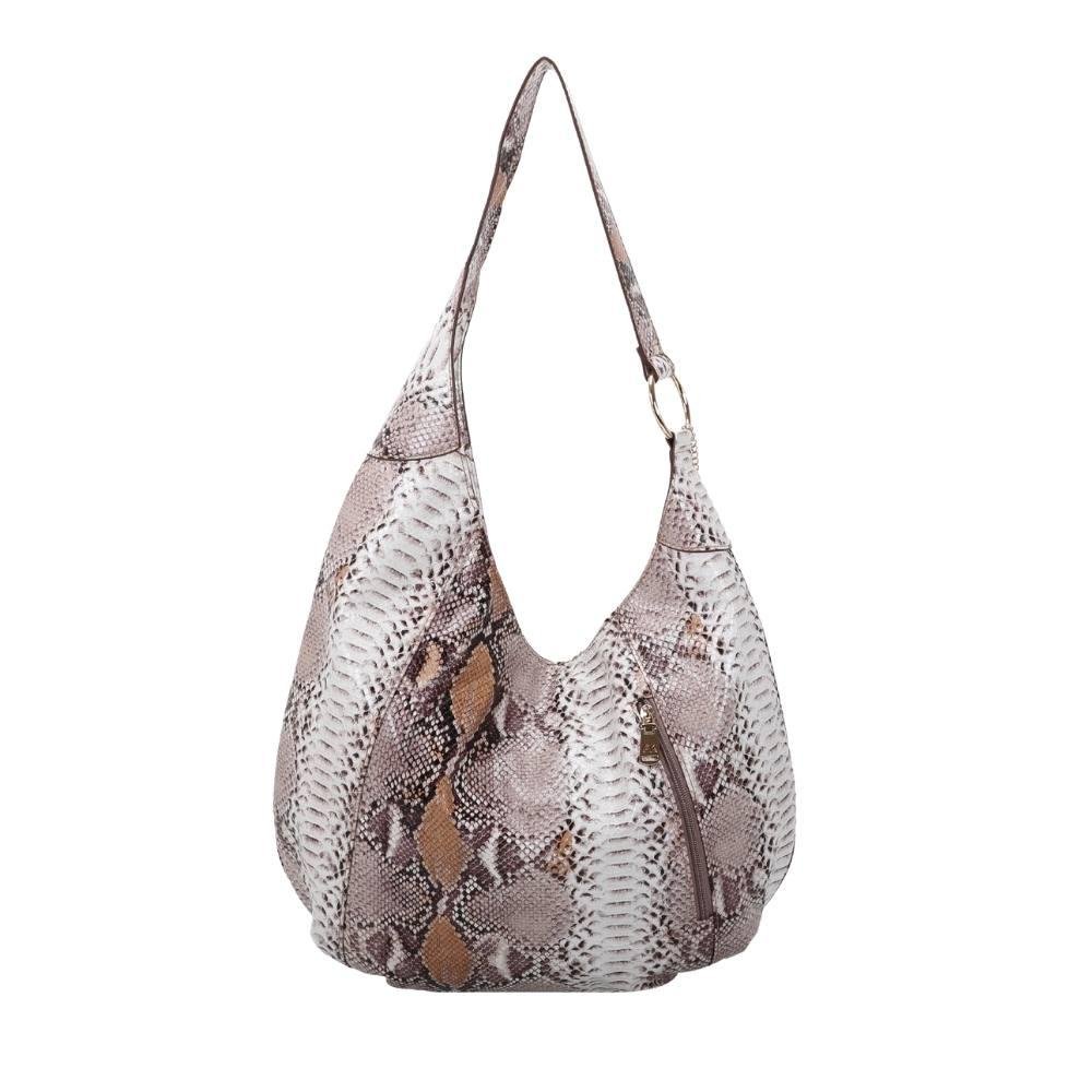 Bolsa Hobo Média Fellipe Krein Ss23 Snake Fk 600 - Marrom Marrom 3