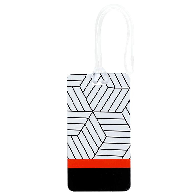 Identificador de Bagagem Preto com Branco