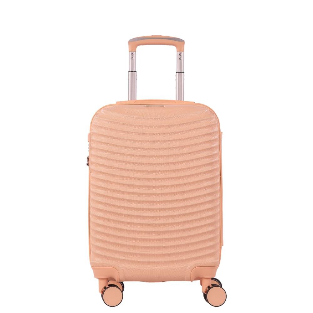 Mala de Viagem Bordo com Rodas 360° Vega 3T Laranja - Coral Rosa 1