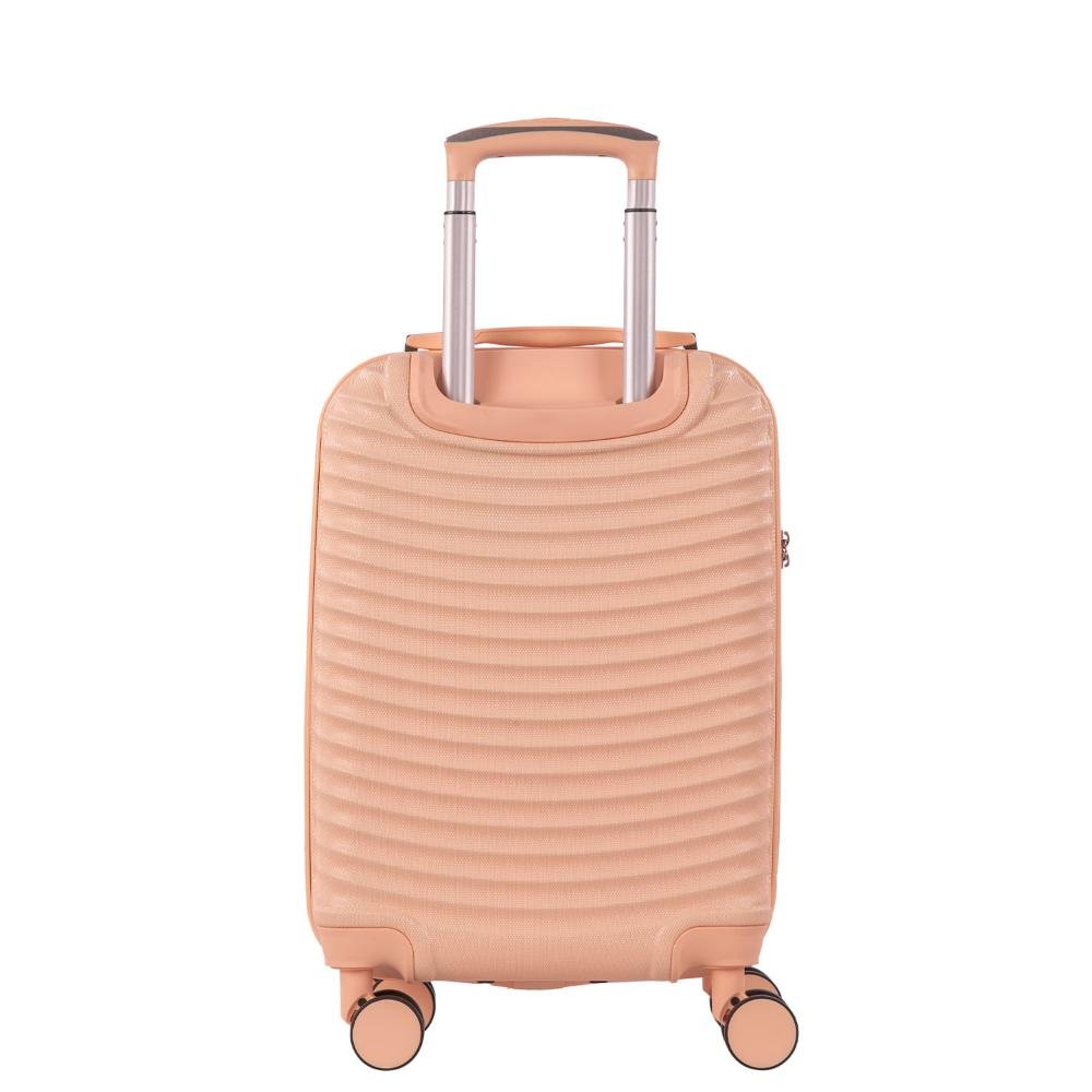 Mala de Viagem Bordo com Rodas 360° Vega 3T Laranja - Coral Rosa 4