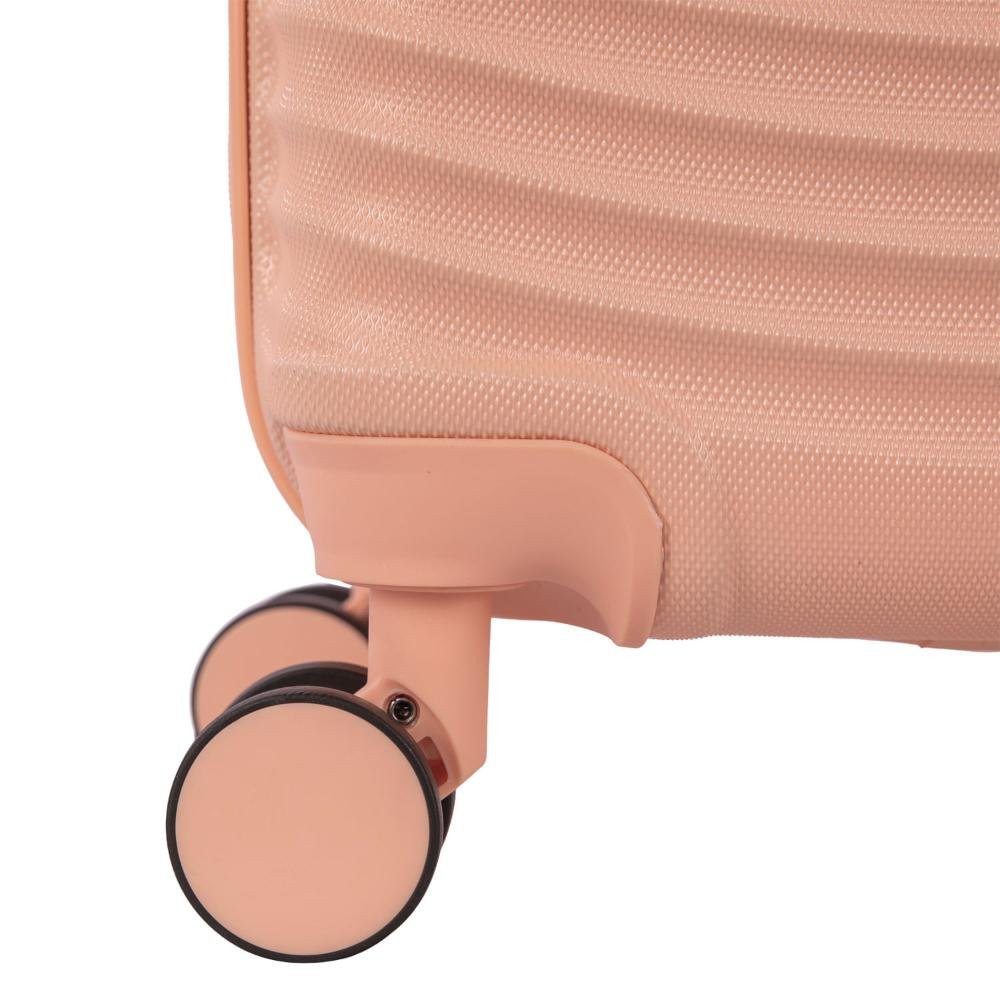 Mala de Viagem Bordo com Rodas 360° Vega 3T Laranja - Coral Rosa 7