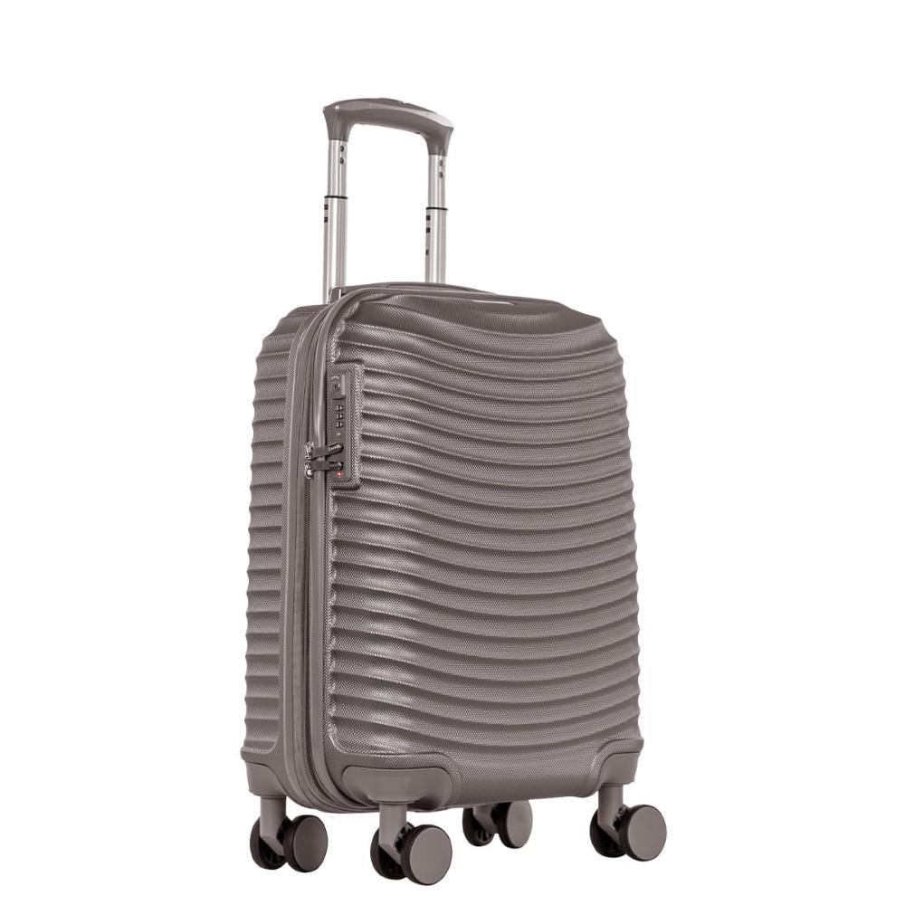 Mala de Viagem Bordo com Rodas 360° Vega 3T - Cinza Grafite Cinza 2