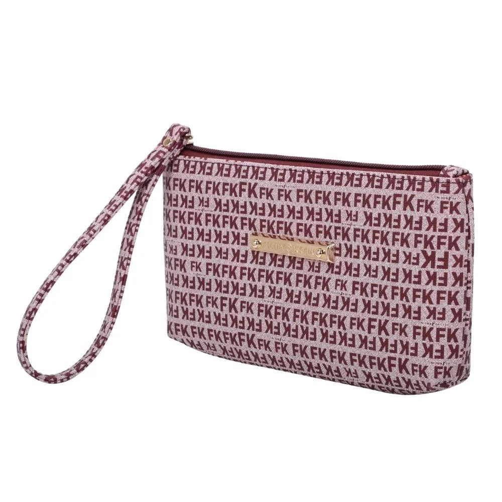 Carteira Alça de Mão Grande Fellipe Krein Ss23 Fk655 - Vinho Vermelho 2