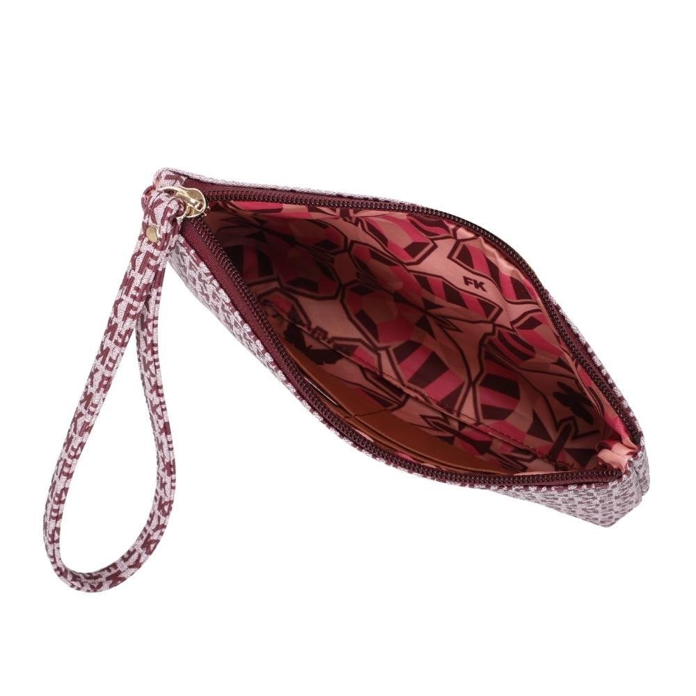 Carteira Alça de Mão Grande Fellipe Krein Ss23 Fk655 - Vinho Vermelho 7