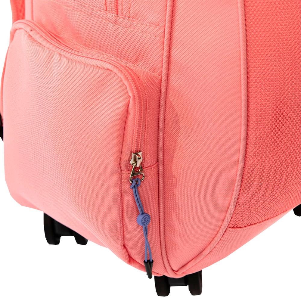 Mochila Carrinho Externo 4 Rodas Paul Frank Casual Laranja - Coral Laranja 12