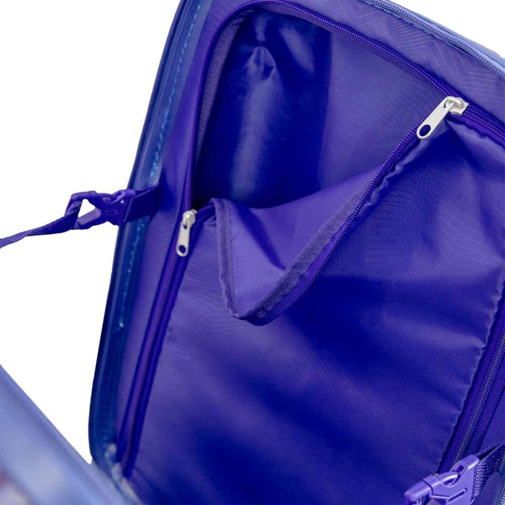 Mala de Viagem Bordo com Rodas 360° Pc Nba Space Colorido - Vermelho Azul 7