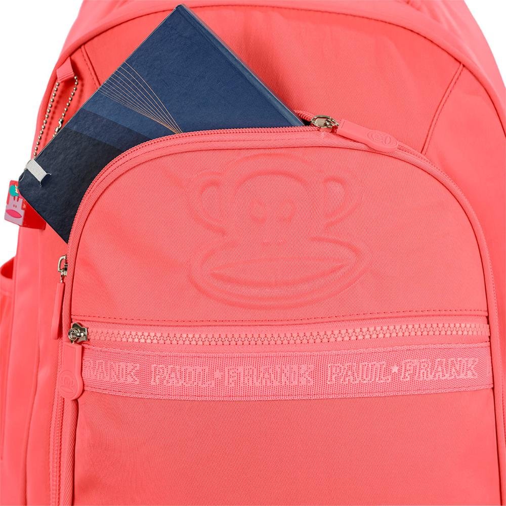 Mochila Carrinho 2 Compartimentos Paul Frank Classics - Neon Papaya Laranja 8