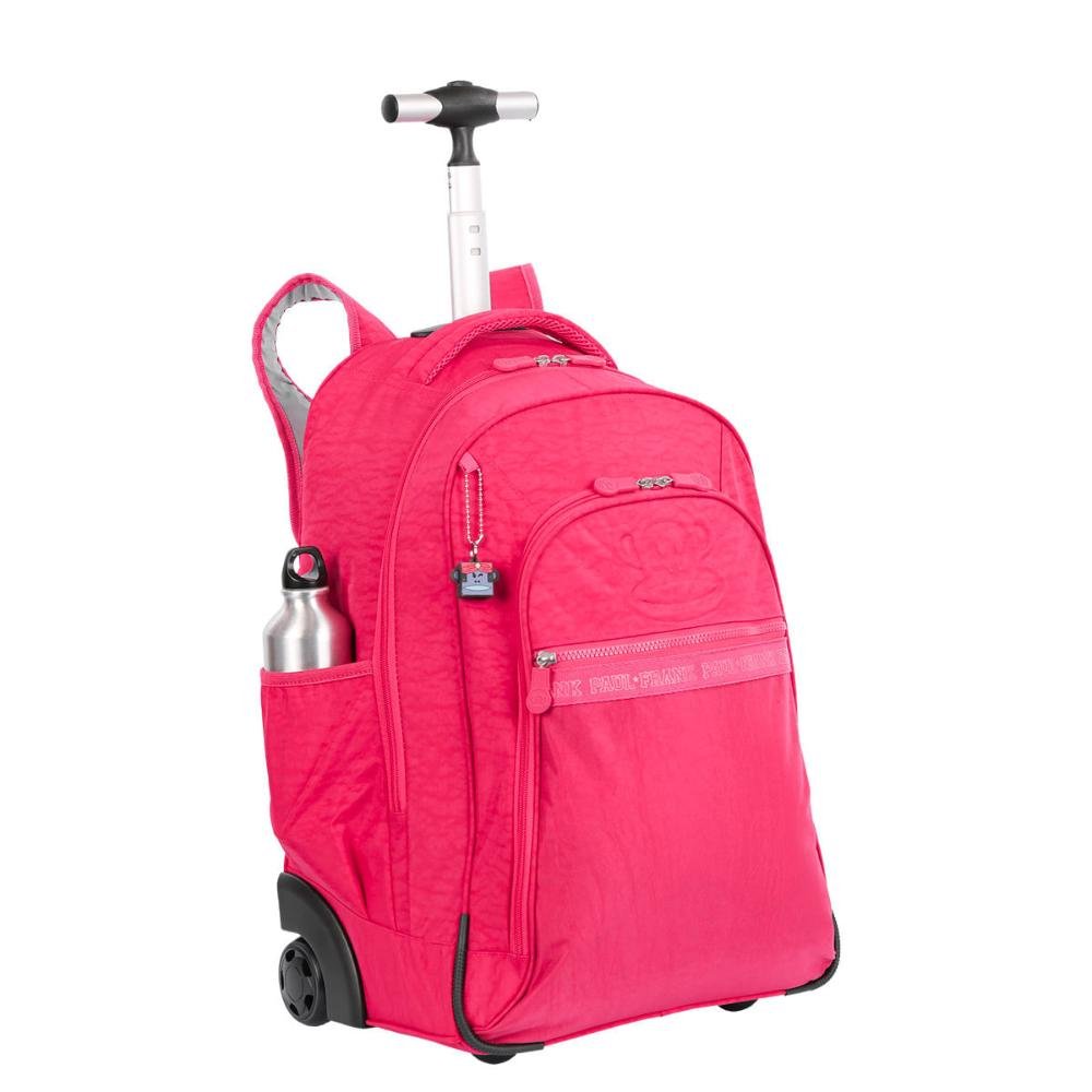 Mochila Carrinho 2 Compartimentos Paul Frank T03 - Dark Pink Rosa 5