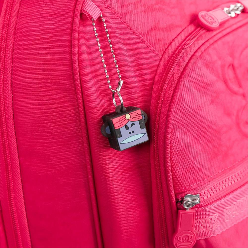 Mochila Carrinho 2 Compartimentos Paul Frank T03 - Dark Pink Rosa 6