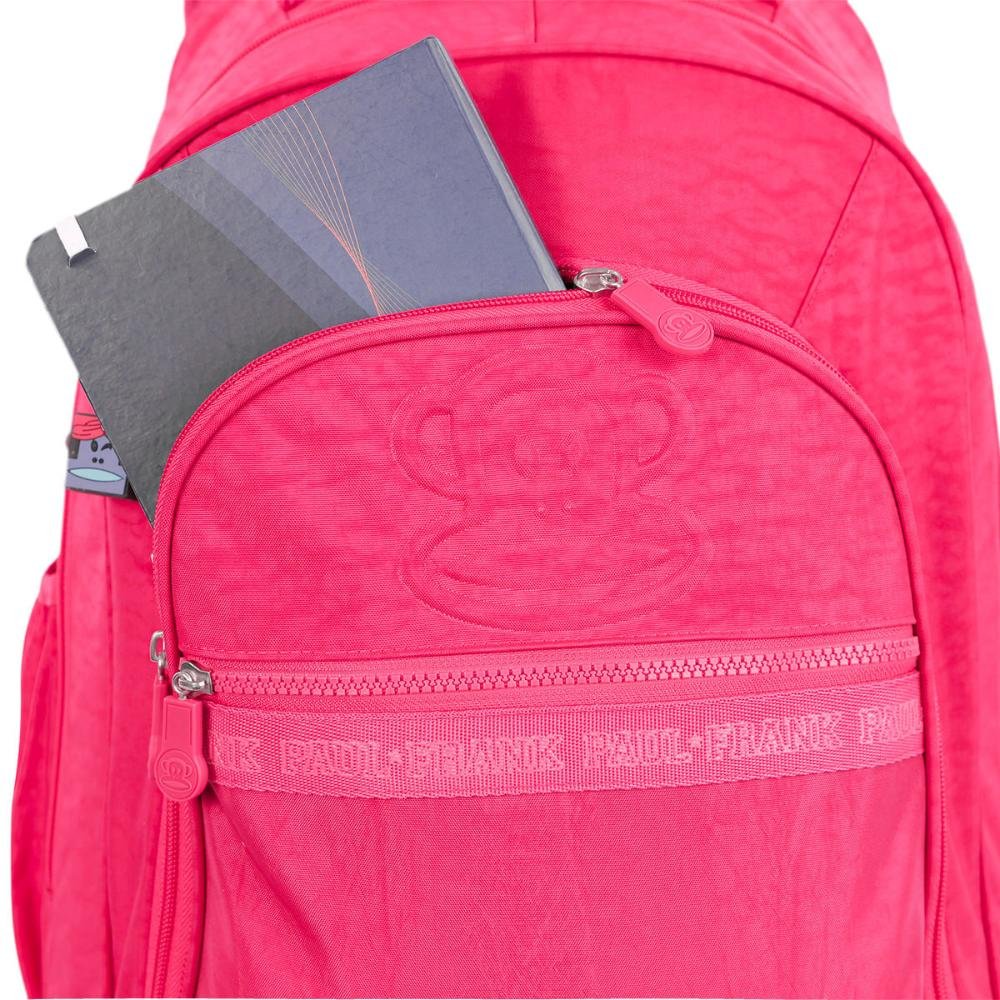 Mochila Carrinho 2 Compartimentos Paul Frank T03 - Dark Pink Rosa 8