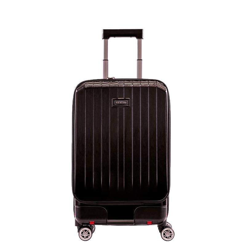 Mala de Viagem Bordo 10 kg ABS com Rodas 360° Titanium - Preto Preto 2