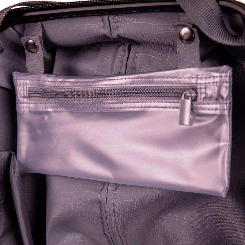 Mala de Viagem Bordo 10 kg ABS com Rodas 360° Titanium - Preto Preto 8