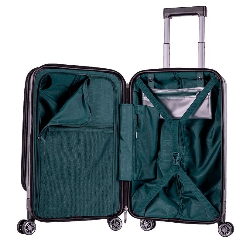 Mala de Viagem Bordo com Rodas 360° Titanium - Verde Verde Escuro 13