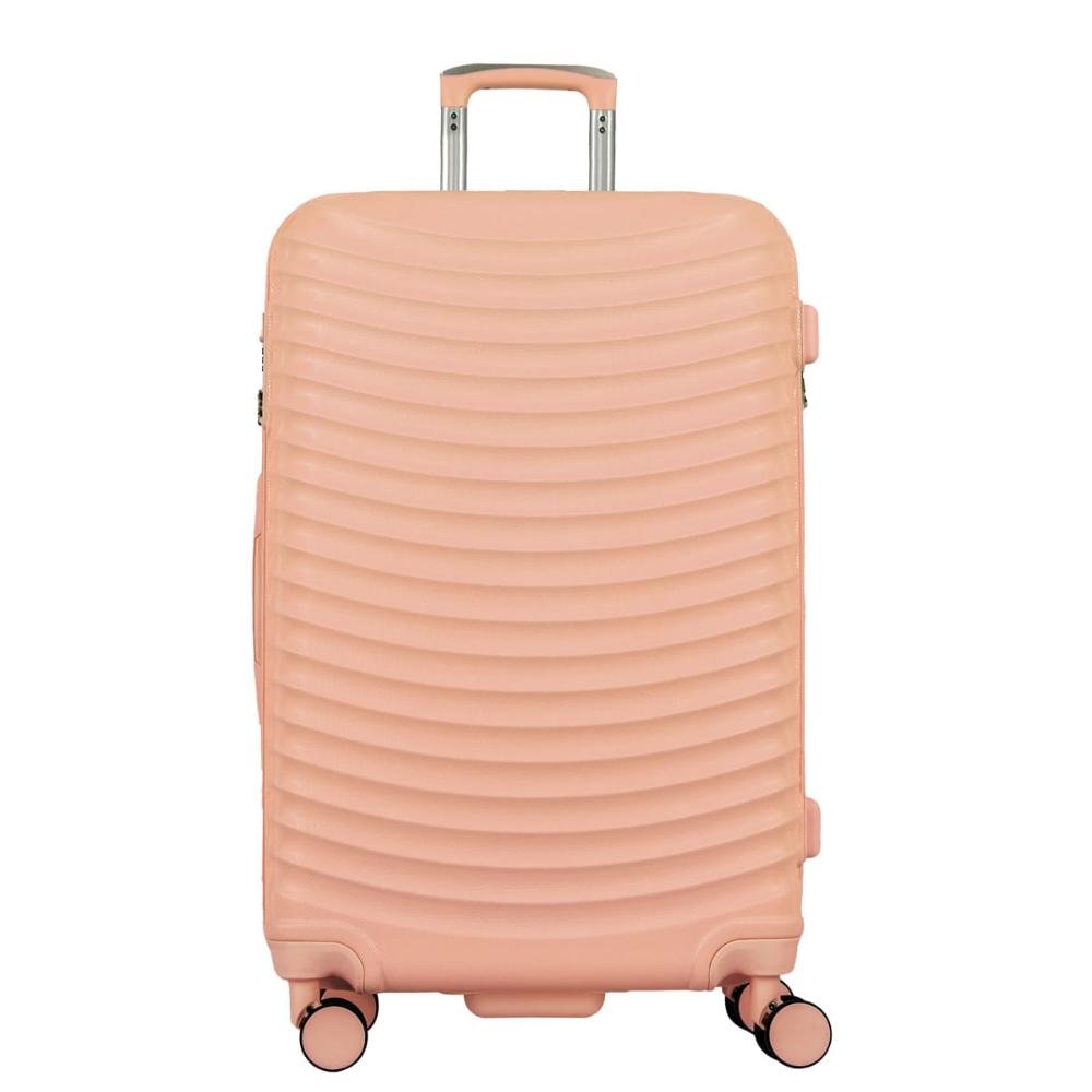 Mala de Viagem Grande com Rodas 360° Vega 3T Laranja - Coral Rosa 1