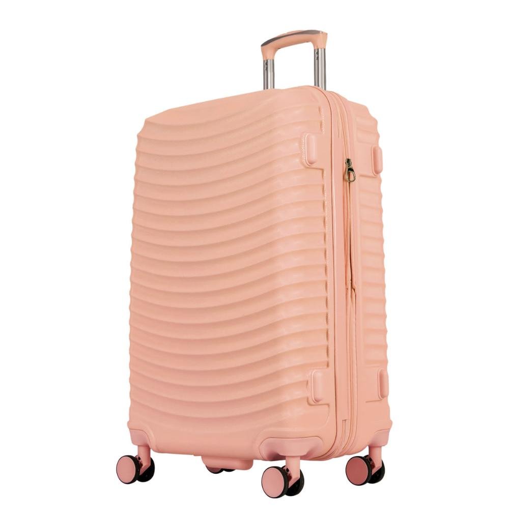 Mala de Viagem Grande com Rodas 360° Vega 3T Laranja - Coral Rosa 3
