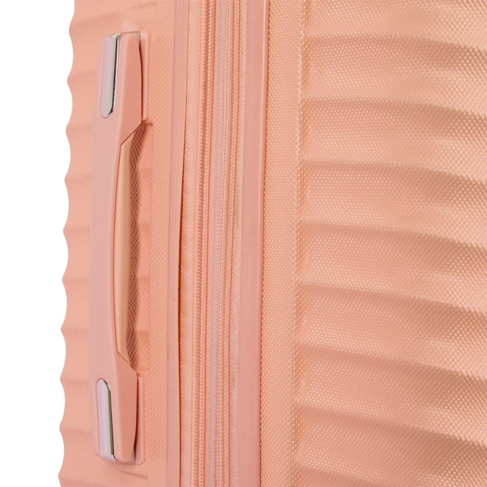 Mala de Viagem Grande com Rodas 360° Vega 3T Laranja - Coral Rosa 8