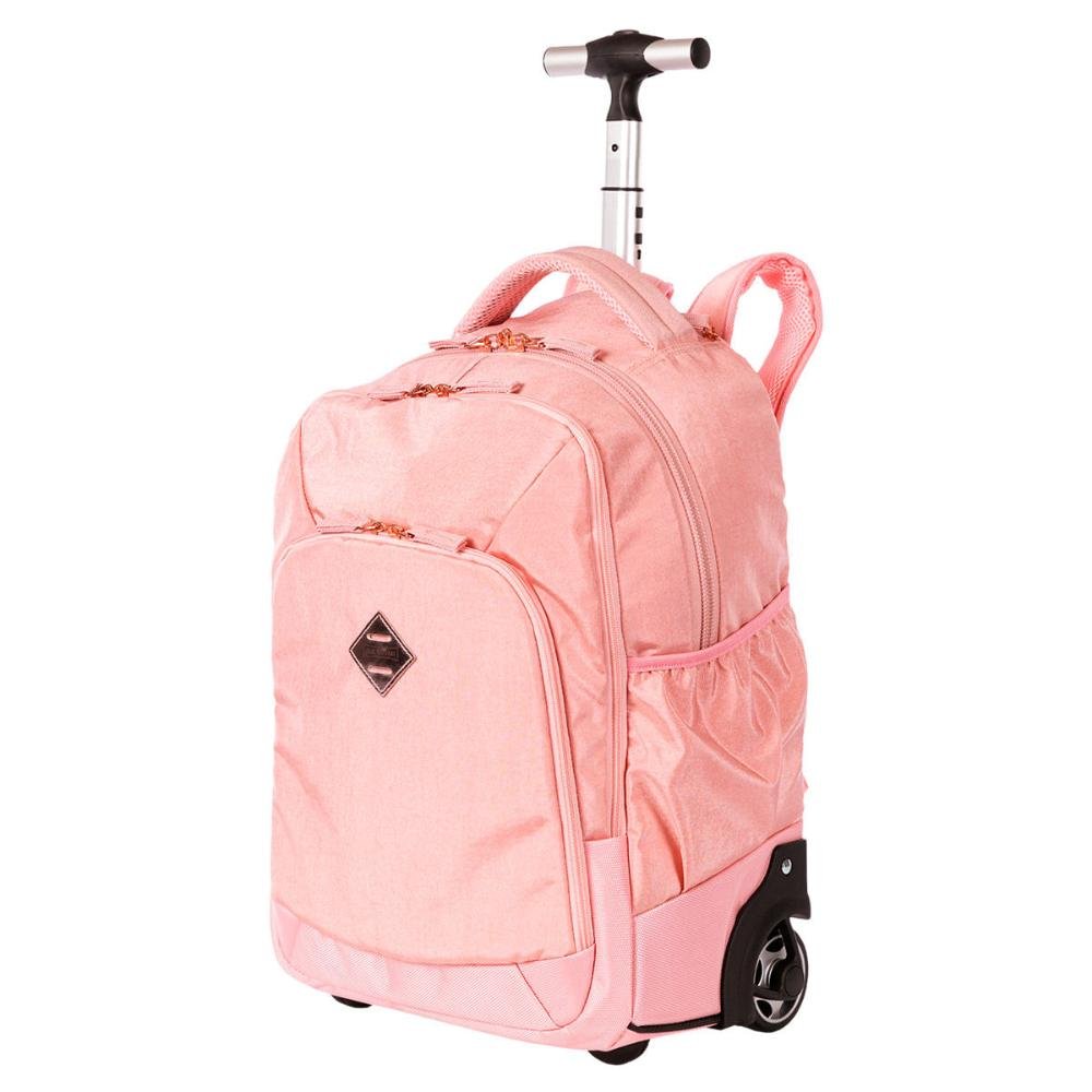 Mochila Carrinho 2 Compartimentos Sestini Rolling Grande - Metálico Rosa Rosa 3