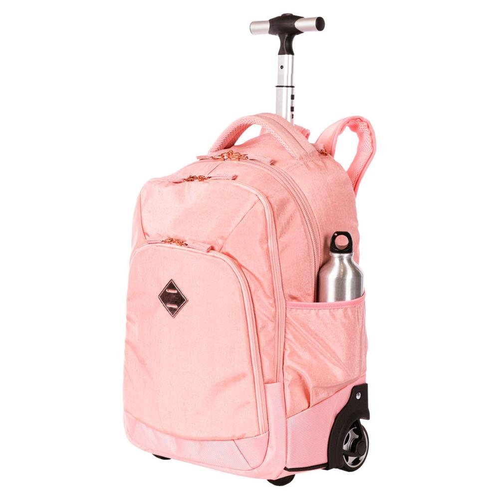 Mochila Carrinho 2 Compartimentos Sestini Rolling Grande - Metálico Rosa Rosa 4