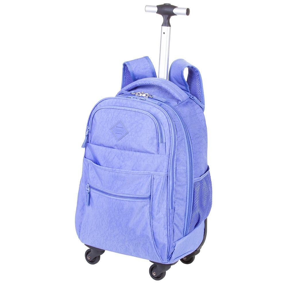 Mochila Carrinho 4 Rodas Sestini Rolling Crinkle - Lavanda Azul 2