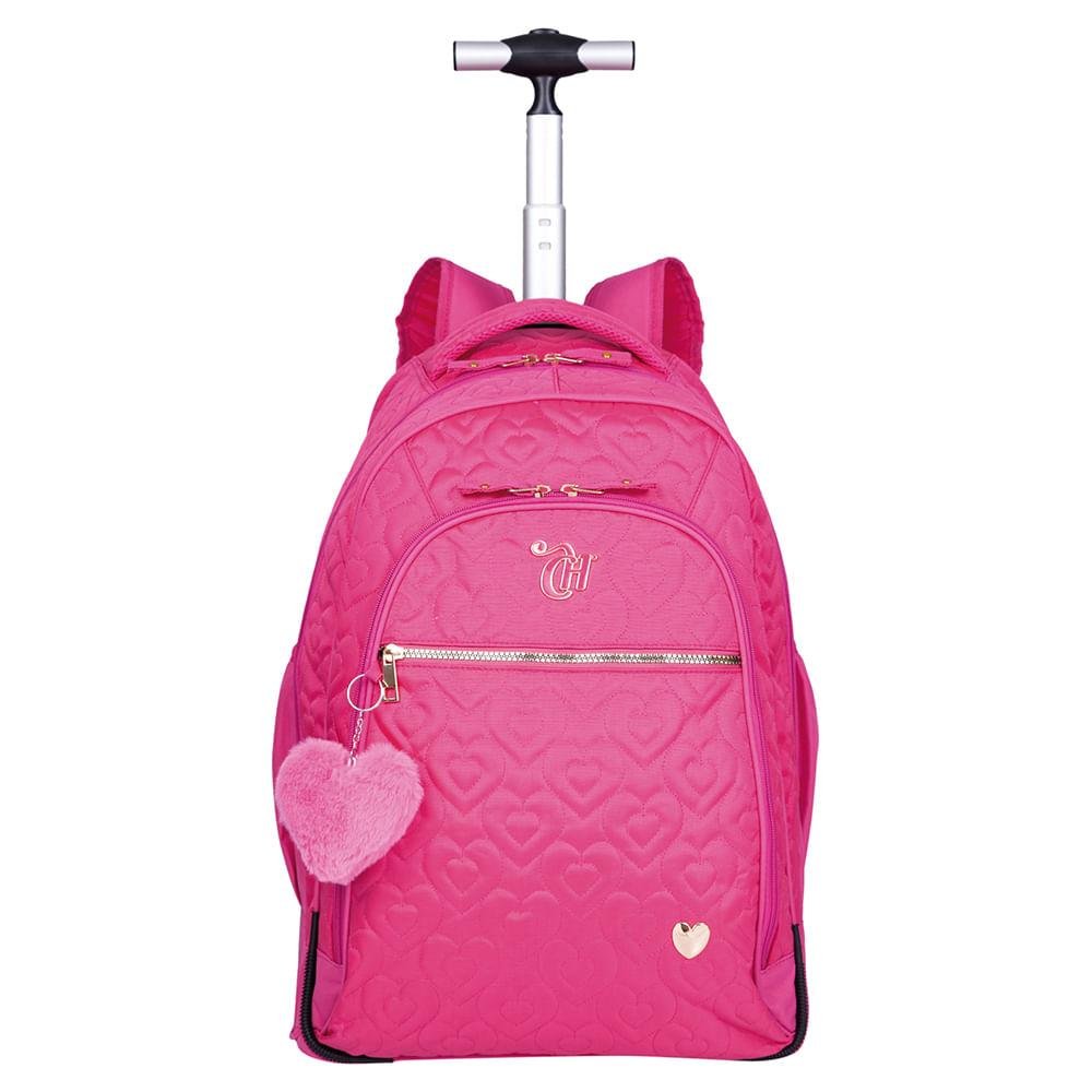 Mochila Carrinho Grande Capricho Crush Rosa Rosa 1