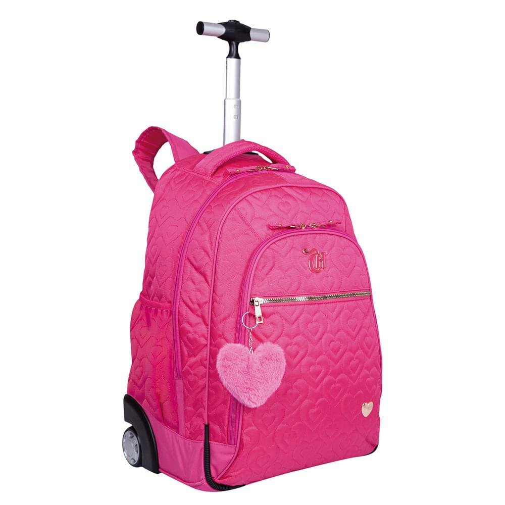 Mochila Carrinho Grande Capricho Crush Rosa Rosa 2