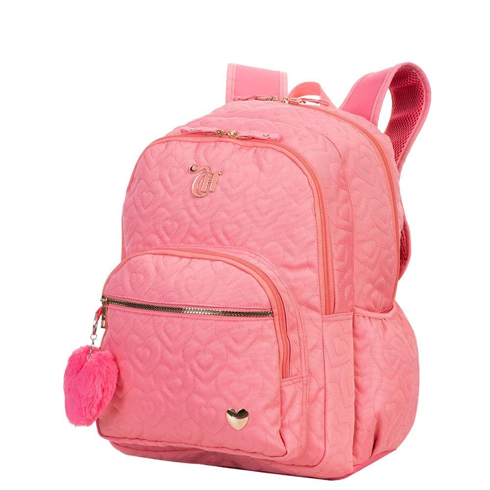 Mochila Grande 2 Compartimentos Capricho Crush Laranja - Pêssego Laranja 2