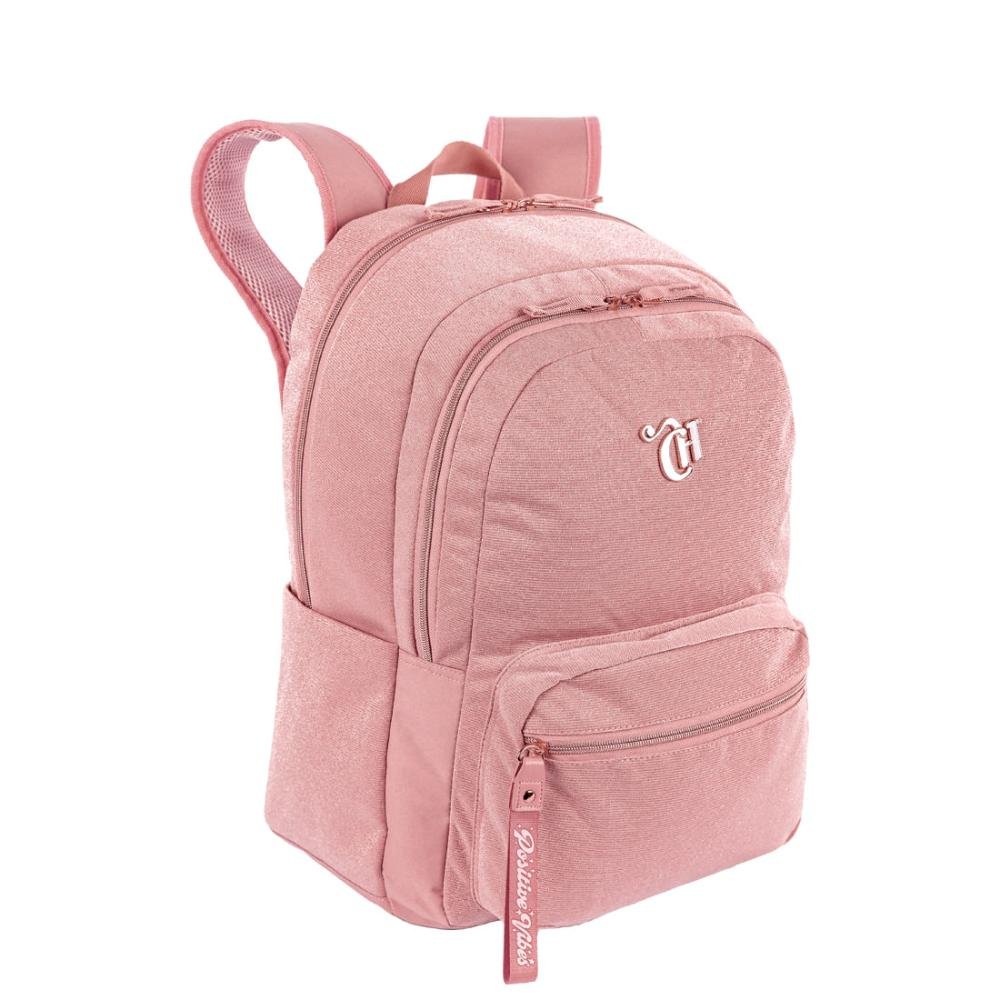 Mochila 2 Compartimentos Capricho Hype - Rose Rosa 2