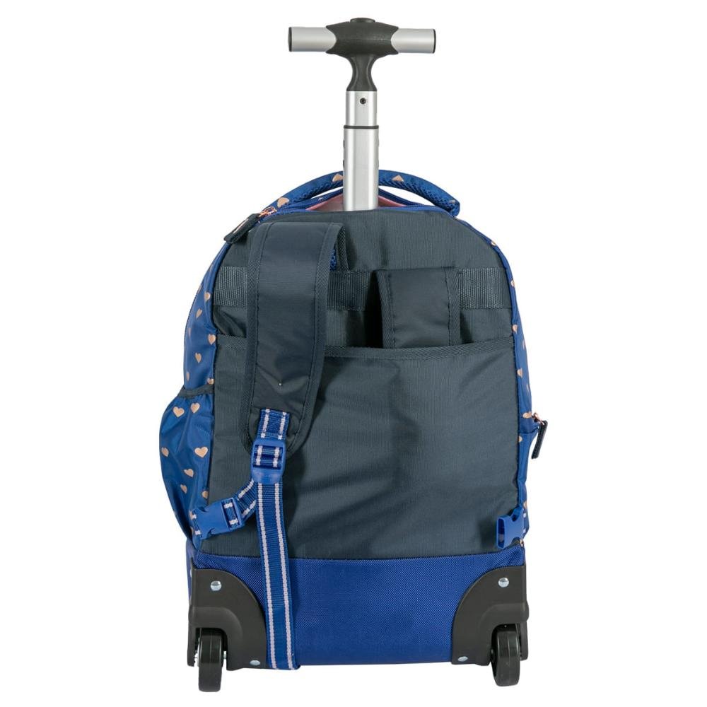 Mochila Carrinho 2 Compartimentos Capricho Wishes - Azul Azul 8